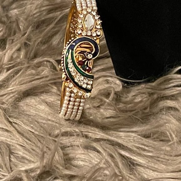 2 Peacock Bangle Bracelets - Picture 3 of 8